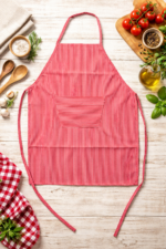 Delantal textil rayado