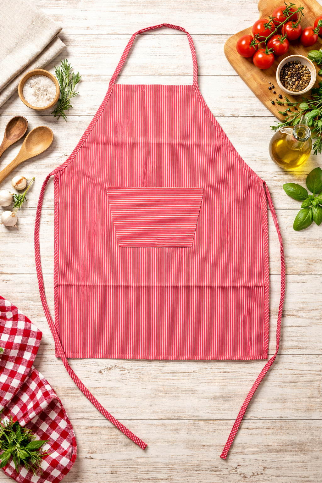 A-17-BR Delantal textil rayado - Imagen 1