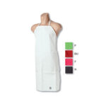 Delantal textil liso profesional 5 colores blanco pistacho burdeos fucsia negro 75x90 cm hostelería