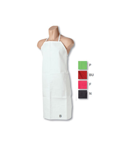 Delantal textil liso profesional 5 colores blanco pistacho burdeos fucsia negro 75x90 cm hostelería