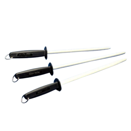 Chaira profesional redonda para afilar cuchillos de carnicería y hostelería 20 25 30 cm