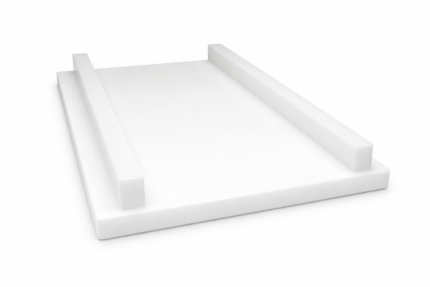 Guía inferior de polietileno PE500 para tabla de corte profesional carnicería