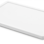 Tapa cubeta apilable CCT-60 60x40 cm HDPE blanca alimentaria carnicería hostelería