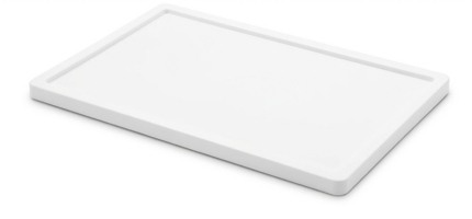 Tapa cubeta apilable CCT-60 60x40 cm HDPE blanca alimentaria carnicería hostelería