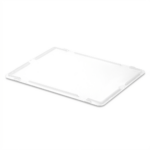 Tapa cubeta apilable CCT-64 60x40 cm HDPE blanca alimentaria carnicería hostelería