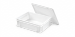 Pack cubeta apilable blanca CC-10 11 litros con tapa CCT-40 HDPE alimentario carnicería hostelería