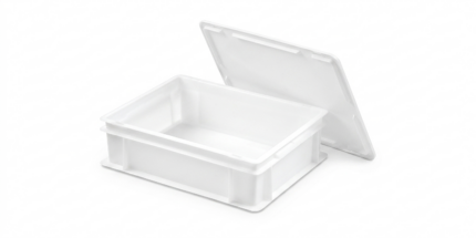 Pack cubeta apilable blanca CC-10 11 litros con tapa CCT-40 HDPE alimentario carnicería hostelería