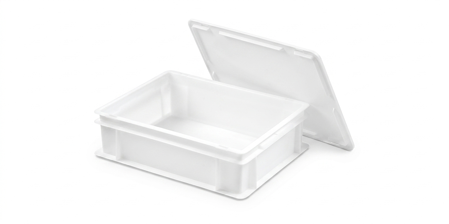 Pack CC-10 CCT-40 Pack cubeta apilable blanca CC-10 11 litros con tapa CCT-40 HDPE alimentario carnicería hostelería