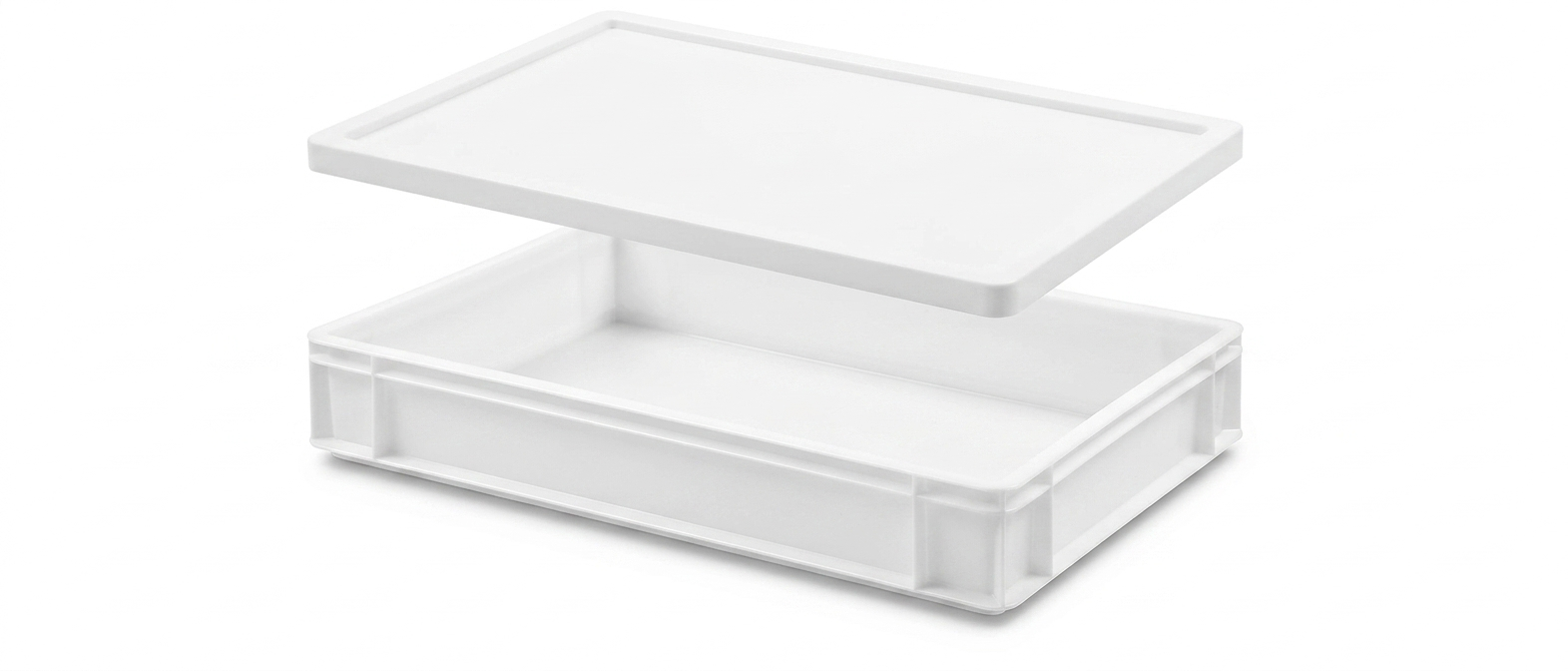 Pack CC-19 CCT-60 Pack cubeta apilable blanca CC-19 19 litros con tapa CCT-60 HDPE alimentario carnicería hostelería
