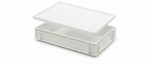Pack cubeta apilable blanca CC-21 23 litros con tapa CCT-60 HDPE alimentario carnicería hostelería