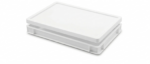 Pack cubeta apilable blanca CC-9 9 litros con tapa CCT-60 HDPE alimentario carnicería hostelería