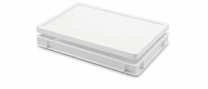 Pack cubeta apilable blanca CC-9 9 litros con tapa CCT-60 HDPE alimentario carnicería hostelería