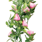 Guirnalda rosas rosas decorativa 180 cm mostrador vitrina carnicería charcutería ref X-2505