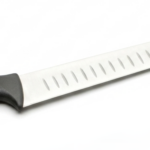 Cuchillo carnicero alveolado 31 cm mango inyectado negro uso profesional