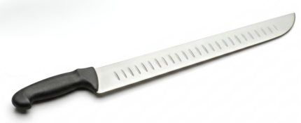 Cuchillo carnicero alveolado 39,5 cm mango inyectado negro uso profesional