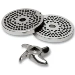 Placa inox recambio picadora boca 12 con cuchilla carnicería profesional