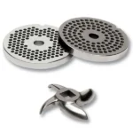 Placa inox recambio picadora boca 22 con cuchilla carnicería profesional